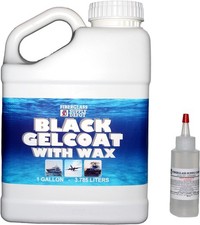 Black Gelcoat With Wax Gallon 60cc Hardener MEKP