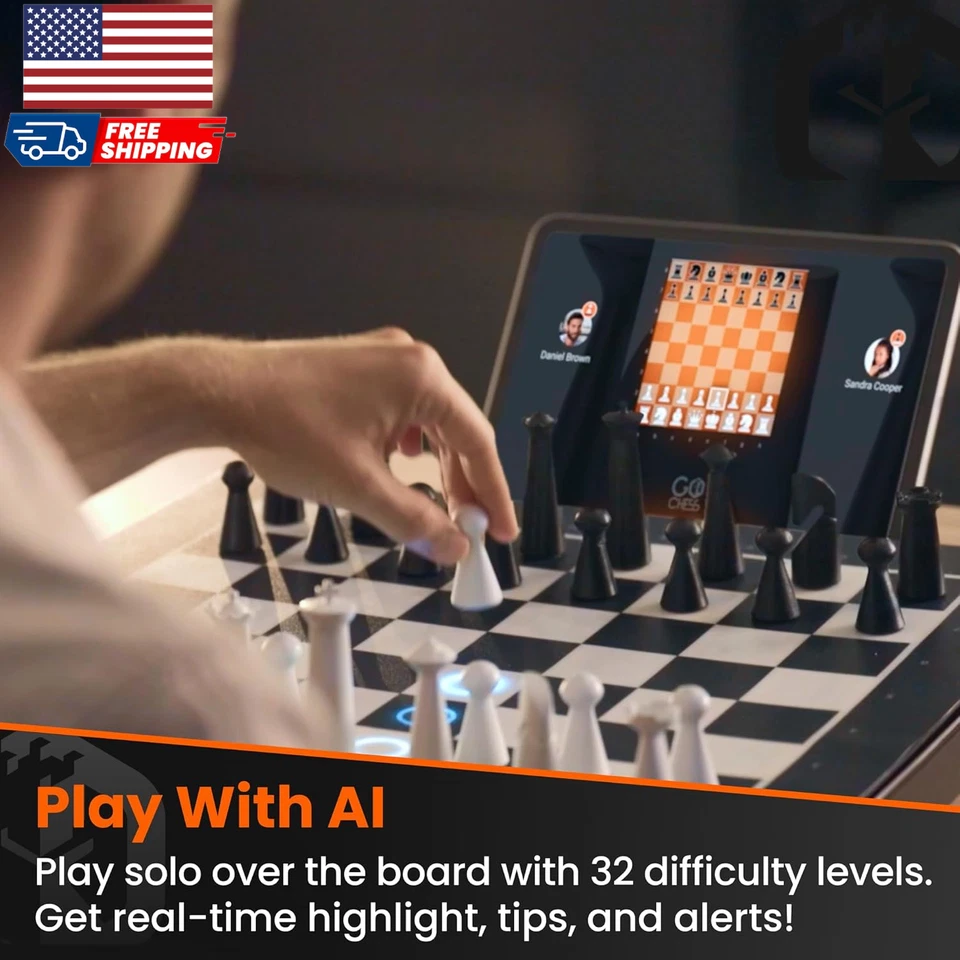 Juego de tablero de ajedrez electrónico Gochess Mini AI juego de ajedrez iluminado para adultos y niños Foto 4 de 4