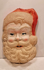 Vintage 1960s Styrofoam Santa Claus Face Measures 17.5" x 12"