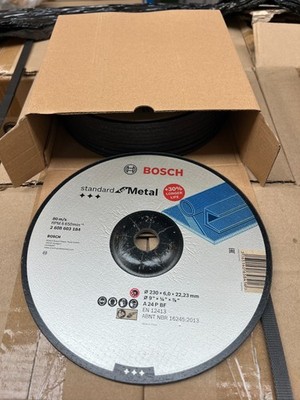 Bosch Metall Schleifteller Fräser Winkelschleifer 230 x 6 x 22,23 - Karton mit 10 Scheiben