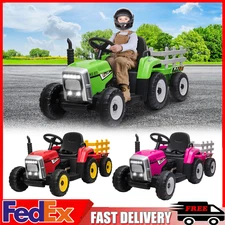 12V 3 Speed Electric Kids Ride on Car Tractor Battery Powered w/ Remote Control 