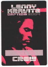 Vintage 2004 Lenny Kravitz Backstage Pass Crew Baptism