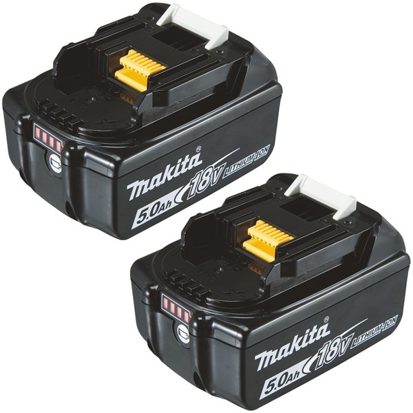 Makita Akku BL1850B 18V 5,0 Ah Li-Ion Original Ersatzakku Doppelpack Mit 2 StüCk-image