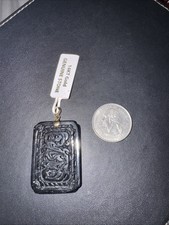 14k Gold Bail Onyx ? Pendant Vintage 
