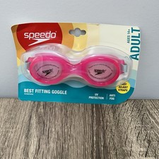 Speedo Adult Boomerang Swim Goggles Pink Anti Fog UV Protection Adjustable