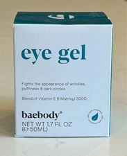 Baebody Eye Gel Vitamin E Matrixyl 3000 Anti-Aging 1.7oz/50mL Exp 11/26 Sealed