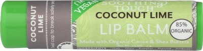 Soothing Touch Organic Coconut Lime Lip Balm 025 Ounce All Natural Repair
