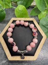 Handmade Ceramic Bead Beaded Stackable 6.5  Plus Stretch Bracelet New B211