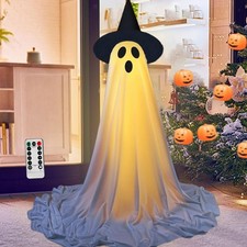 White Light Up Cloth Ghost Halloween Ghost Light Halloween Decoration Cute