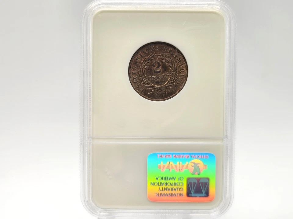 1865 NGC MS 63 BN U.S. Mint 2 Cent Piece **SOME MINT LUSTER** 06-002 - Image 4 of 4
