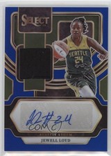 2024 Panini Select WNBA Memorabilia Blue Prizm 12/49 Jewell Loyd #AM-JL Auto 3d3