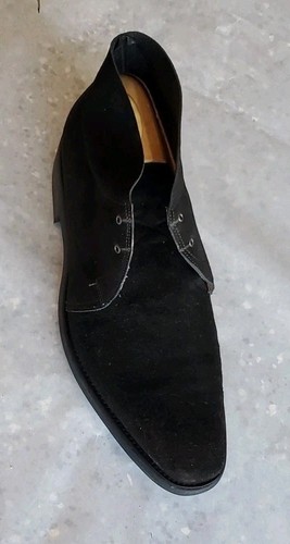Authentic JOHN LOBB ROMSEY Il Black Suede Chukka Boots Last 9 E 8000 PreOwned. - Picture 4 of 11
