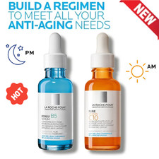  La Roche-Posay Pure Vitamin C10 ,HYALU B5 Anti-Wrinkle Anti-Ageing Serum 30ml 