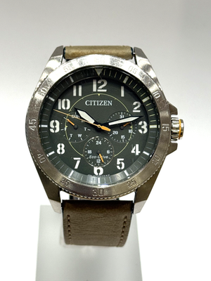 Citizen Eco Drive Chronoghraph Quartz Military Green Dial Mens