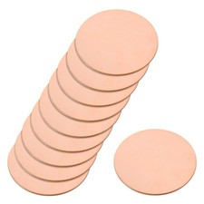 10pcs Pure Copper Sheet 1 3/16" x 0.02" 24 Gauge T2 Copper Metal Round Plate