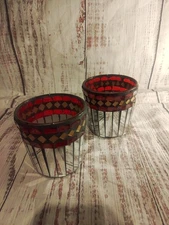 glass mosaic candle holders