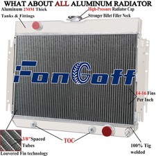 3 Rows Aluminum Radiator For 1963-1968 Chevrolet Chevelle Impala Bel Air Caprice