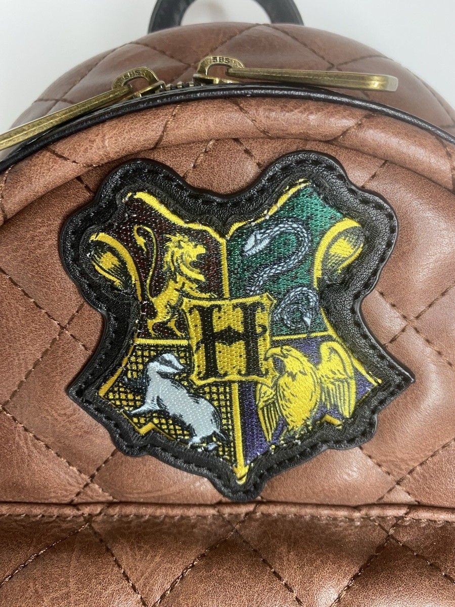 Loungefly Brown & Blue Harry Potter Patch Mini Backpack Loungefly Harry Potter Patches Backpack Hogwarts Blue Denim  main image 3