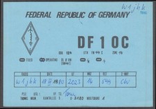 DF1OC Thomas Wilm QSL card Wolfsburg Federal Republic of Germany 1980