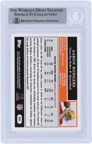 Tarjeta de novato firmada por Aaron Rodgers Green Bay Packers 2005 Topps #431 BAS Fanatics Foto 2 de 3