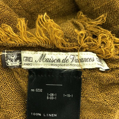 【MAISON DE VACANCES 】Linen Stole Maison De Vacances Large linen stole 20-090-560-0049 Yellow