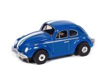 Auto World SC431-1B Thunderjet 1966 Volkswagen Beetle HO Scale Slot Car - BLUE