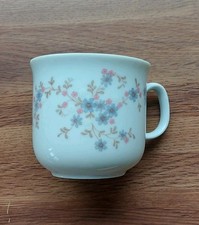 Kaffetasse klein weiß Mit Blumenmuster,  Porzellan von Bavaria Mitterteich