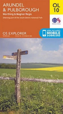 OL10 Arundel Pulborough Ordnance Survey Explorer Map OL 10