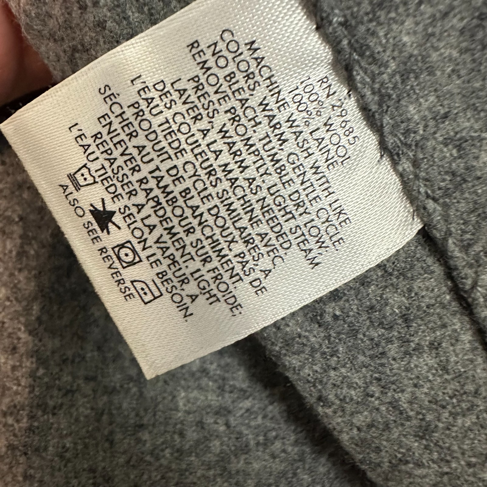 Pendleton Robe Men’s 2XL Solid Gray Wool Belted W… - image 4