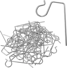 Hotop 80 Pieces Gutter Hooks for Hanging Outdoor Lights Metal Silver 