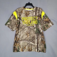 Realtree T-Shirt Men's XL Camouflage Polyester Protect The Land