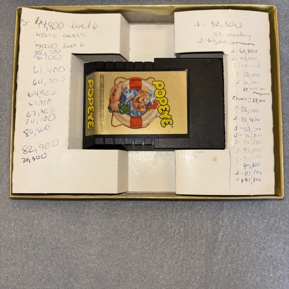 Popeye For Intellivision Parker Brothers Vtg Video Game Cartridge CIB Boxed!!! - Image 4 of 4