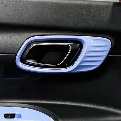 4PCS Blue Interior Door Handle Cover Molding Trim for Hyundai I20 2020-2026 - Image 1 of 4