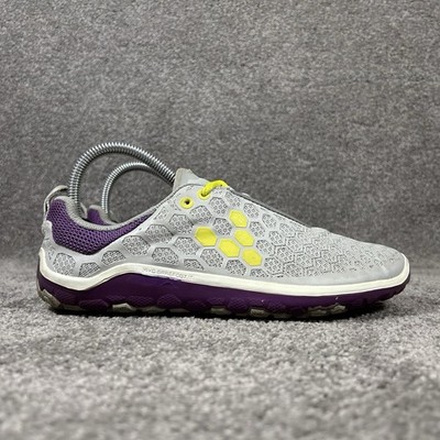 VivoBarefoot Eco Lite Junior Size 39j Gray Purple Minimalist Running Shoes Used