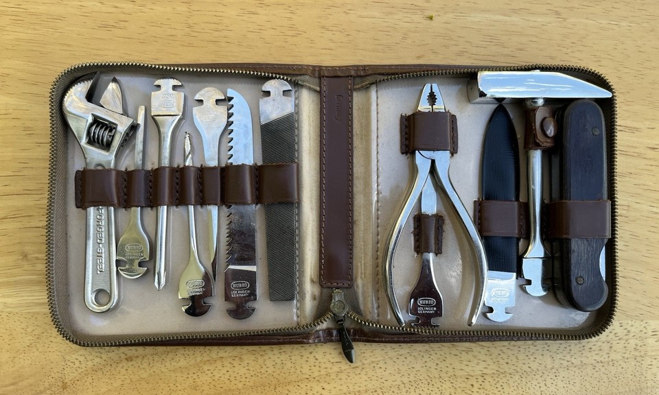 A mint-condition Solingen Germany multi-blade pocket knife with an auto mechanism — Solingen steel is the gold standard and this is vintage collector-grade.