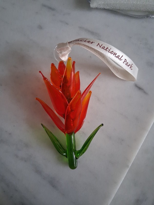 Art Studio Company Glacier National Park Glass Ornament New