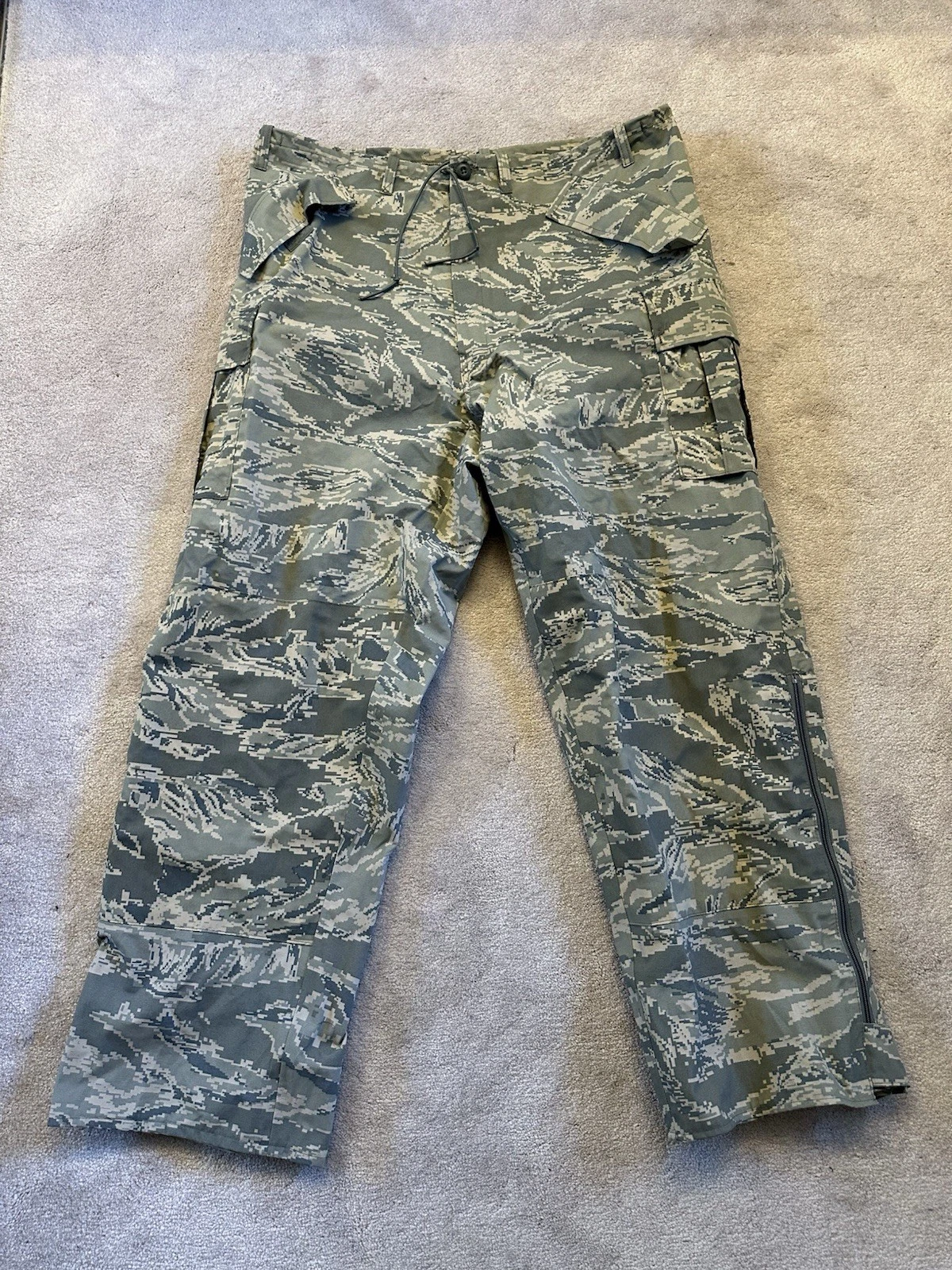 USAF ABU Digital Camo Waterproof Shell Cargo Pants Made in USA Air Force Army