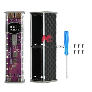 22.5W Fast Charging Transparent 8-Cell 18650 Battery Box Mobile Power Bank Case