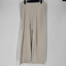 Barefoot Dreams CozyChic Ultra Lite Wide Leg Pants Women's Small Beige