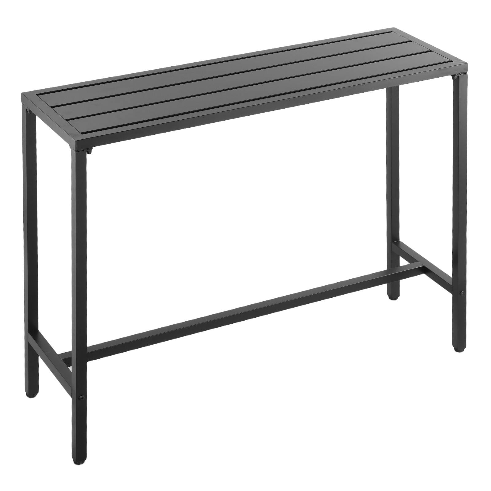 Uimoso 47x15 Inch Weatherproof Patio Bar Table for Deck Pool Outdoor Use