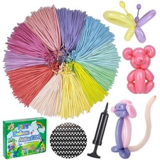 100Pcs 260 Balloons qualatex with 1 Hand Balloon Pump Kit Professional Premi
