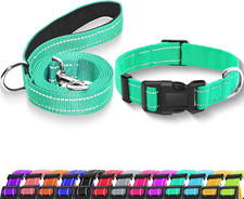 Reflective Dog Collar with Safety Locking Buckle, Adjustable Soft Breathable Nyl