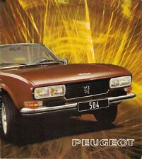 Peugeot 504 Coupe & Cabriolet V6 1974-75 Dutch Market Sales Brochure
