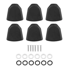 6Pcs Black Retro Trapezoid Plastic Guitar Tuning Peg Tuners Machine Heads Button