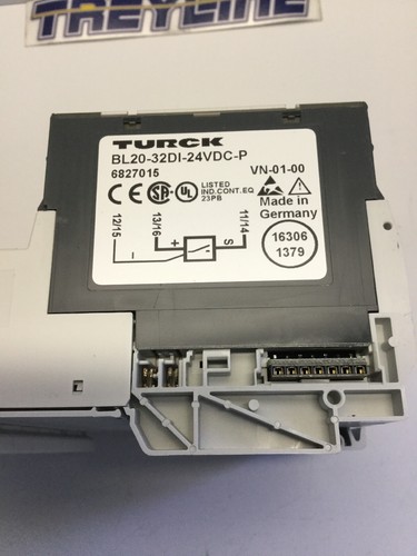 PRE-OWNED, TURCK, BL20-32DI-24VDC-P, ELECTRONIC DIGITAL INOUT, VN-01-00. (6H-2) - Picture 3 of 6