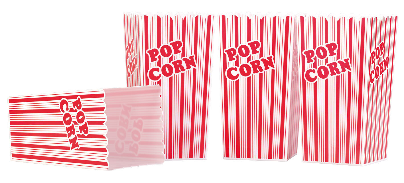 Seaux réutilisables pour pop-corn 2 L lot de 4 grands bols pour maïs soufflé