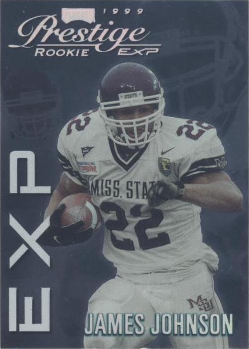 Jimmy Johnson Rookie Card 1999 Playoff Prestige EXP - Rookie James Johnson #EX10 Reflections ...