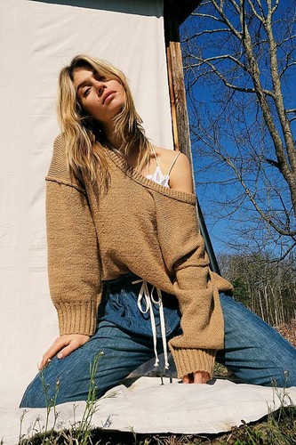 Free People Brookside Sweater Camel 