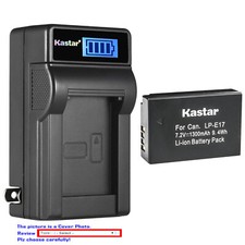 Kastar Battery LCD Wall Charger for Canon LP-E17 LC-E17  Canon EOS M5 Camera