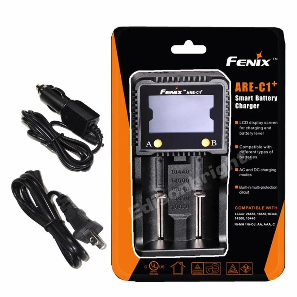 Genuine Fenix ARE-C1+ Battery Charger with Car adapter - Image 2 of 4